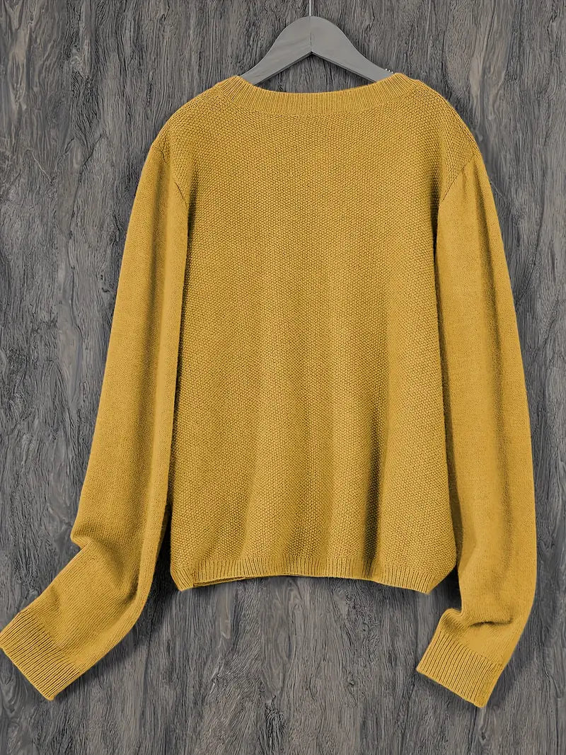 Women’s Button Front Cardigan - Long Sleeve Casual Knit Sweater