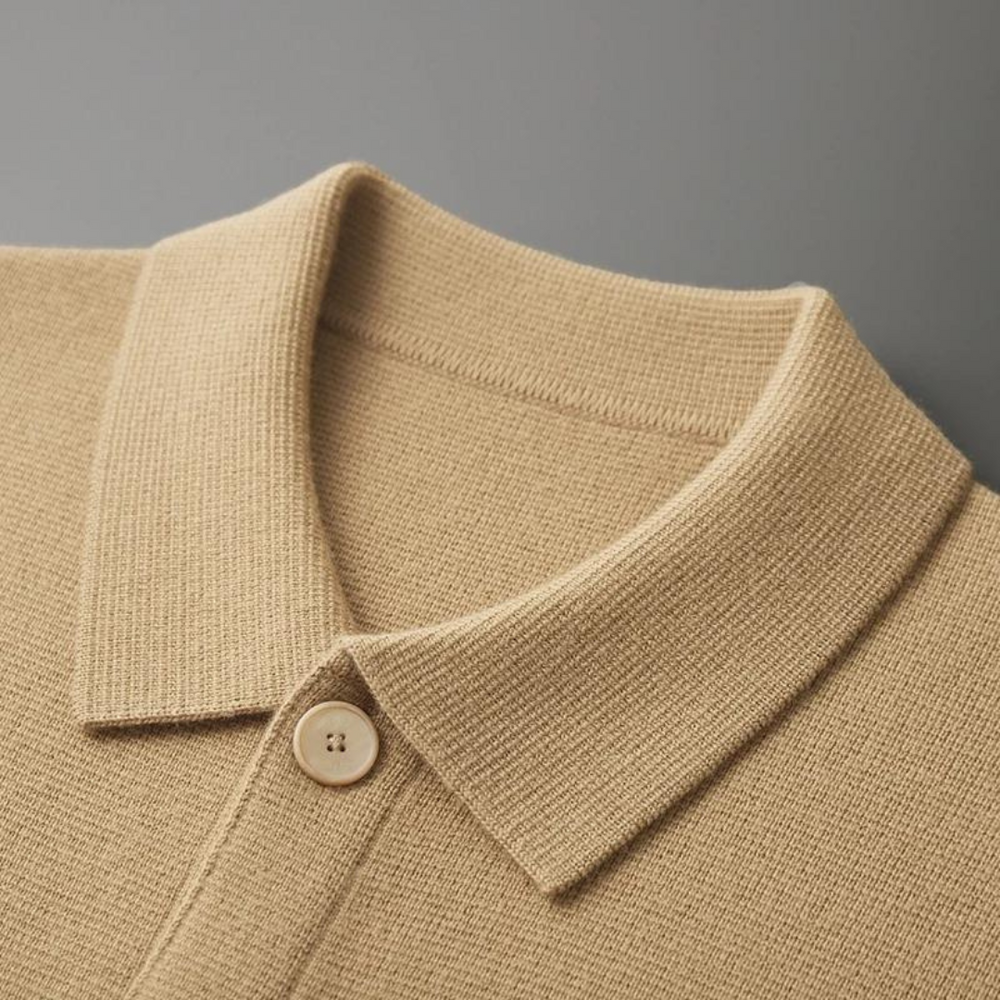 Men’s Button-Up Knit Cardigan – Smart Casual Lightweight Sweater