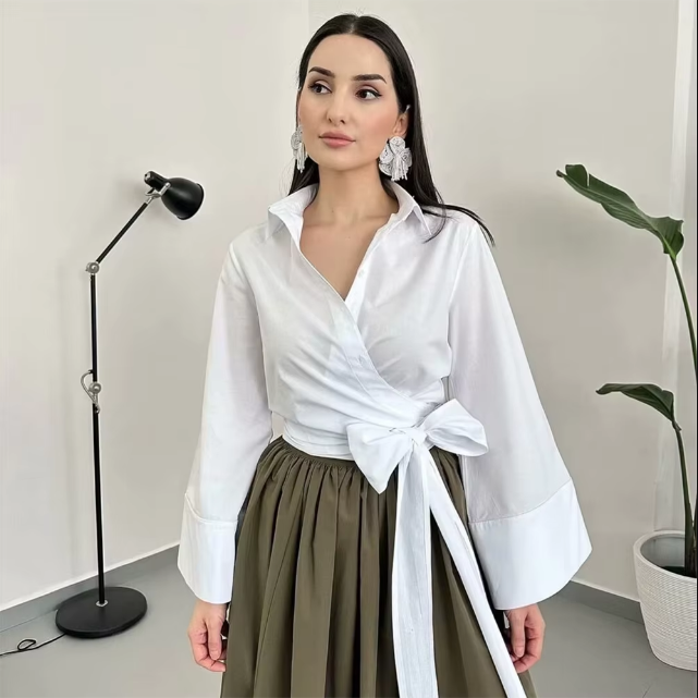 Kasey - Long-Sleeved Kimono Blouse