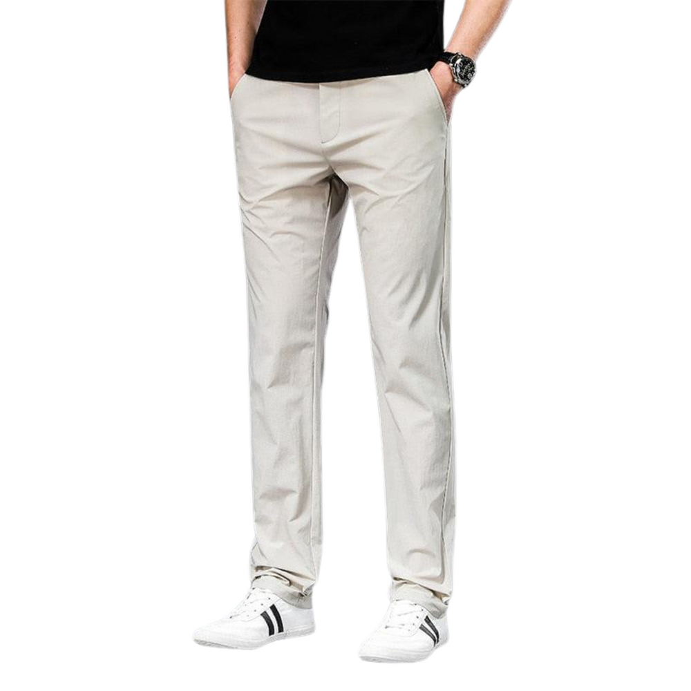 Men’s Classic Tailored Trousers - Straight-Leg Dress Pants