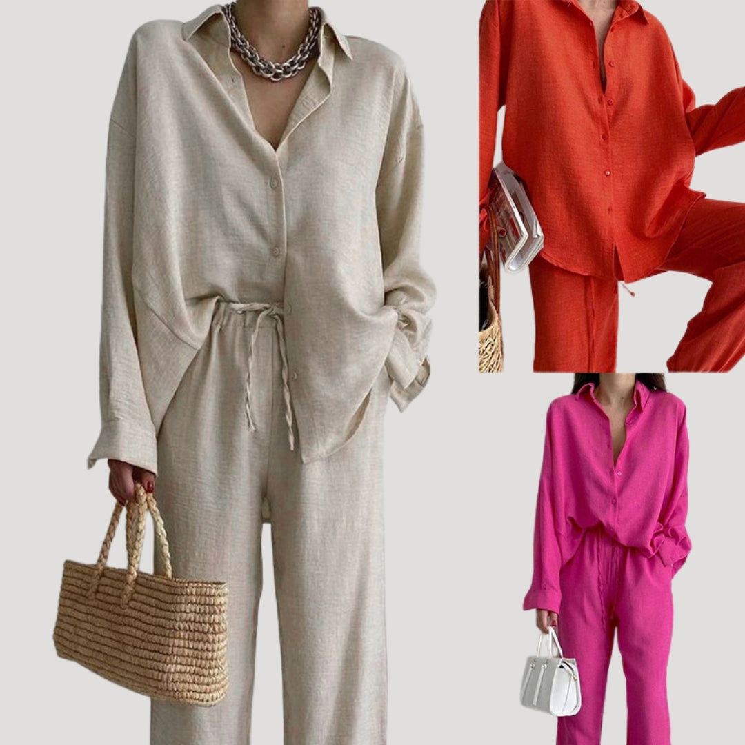 Women’s Linen Shirt and Trousers Co-Ord Set