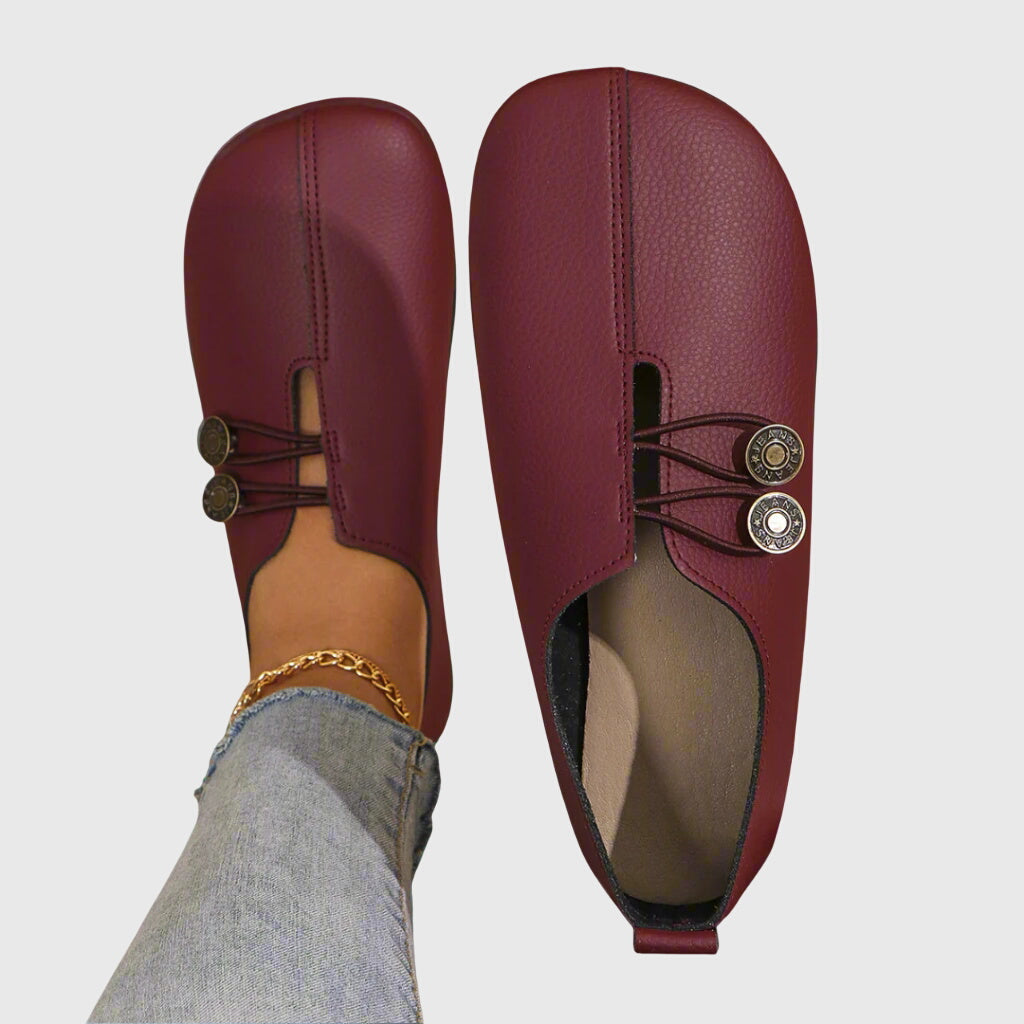 Women's Spring Casual Slip-On Button Flats