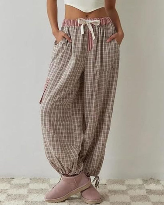 Women’s Lounge Set - Relaxed Button Shirt Drawstring Trousers