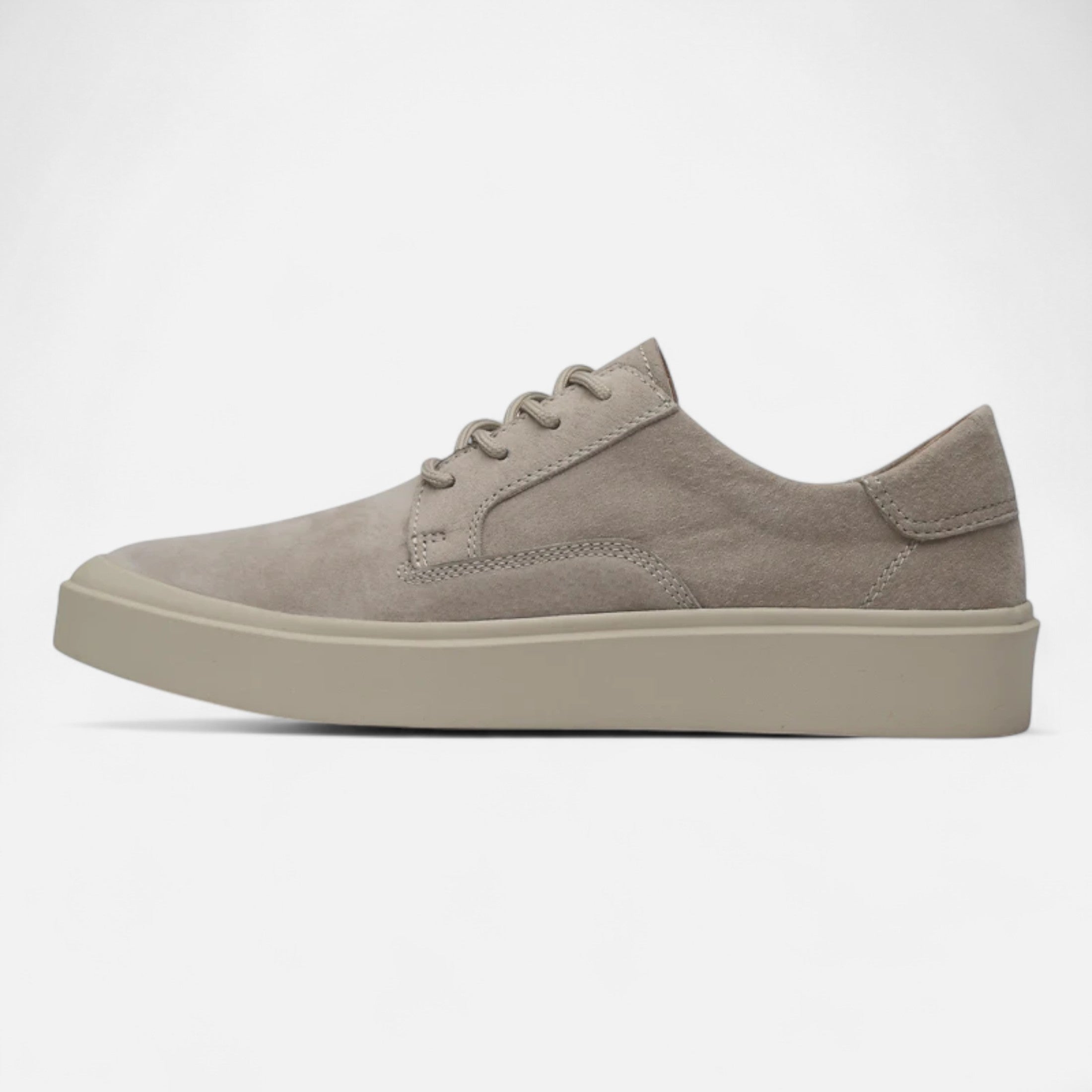 Men’s Suede Texture Casual Sneakers - Lace-Up Low Top Flat Sole Shoes
