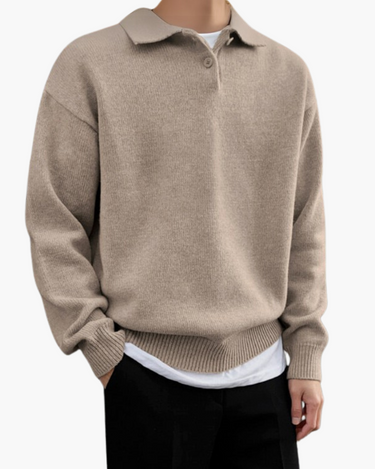 Men’s Renzo Polo Sweater – Relaxed Minimalist Knit