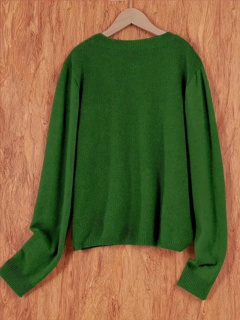 Women’s Button Front Cardigan - Long Sleeve Casual Knit Sweater