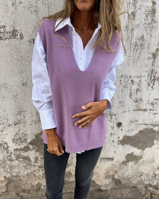 Women’s V-Neck Sweater Vest - Layering Top