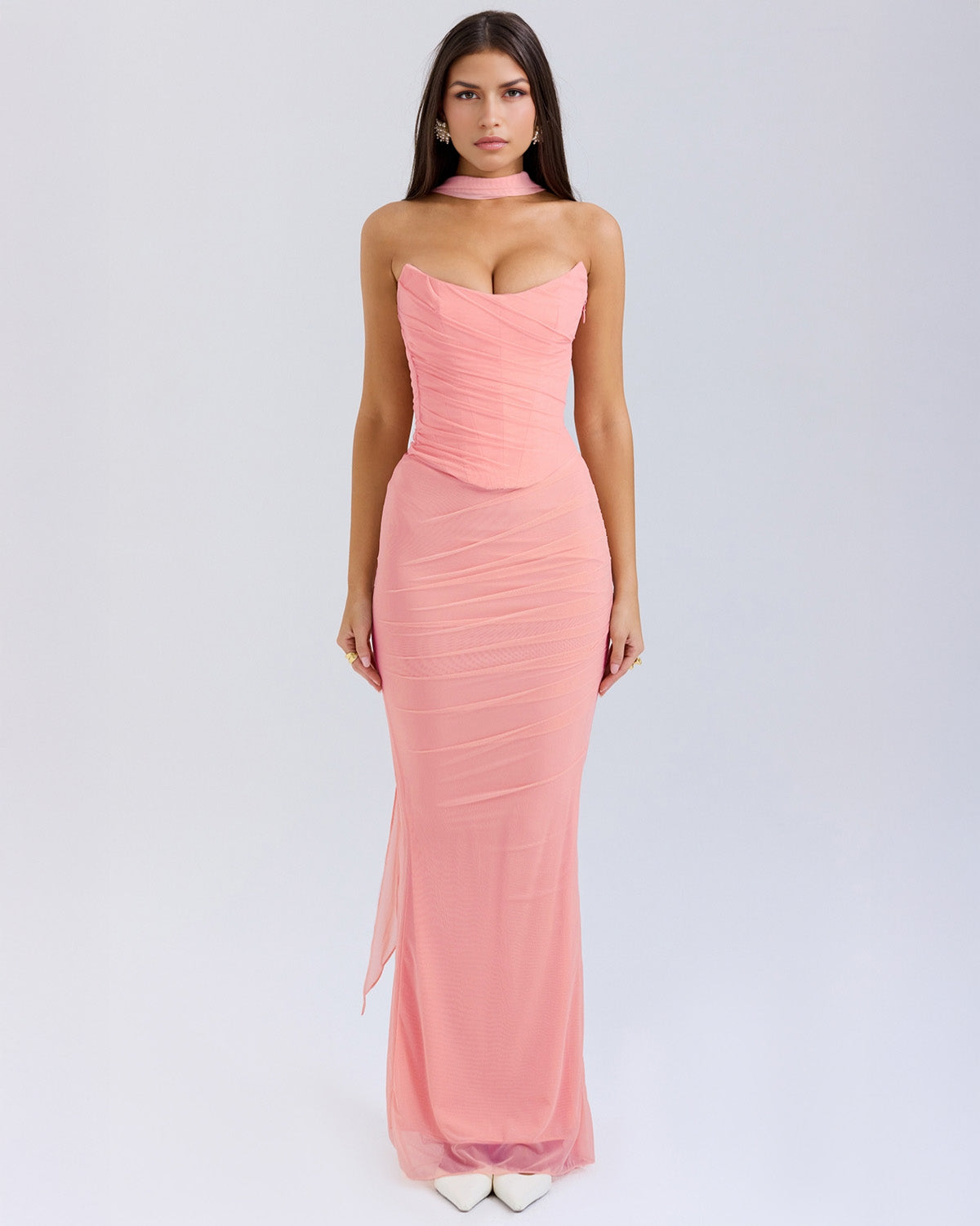 Seraphina Draped Halter Gown