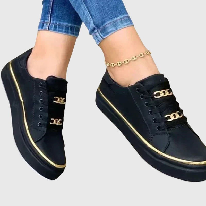 Women's Spring Velvet Lace-Up Casual Sneakers