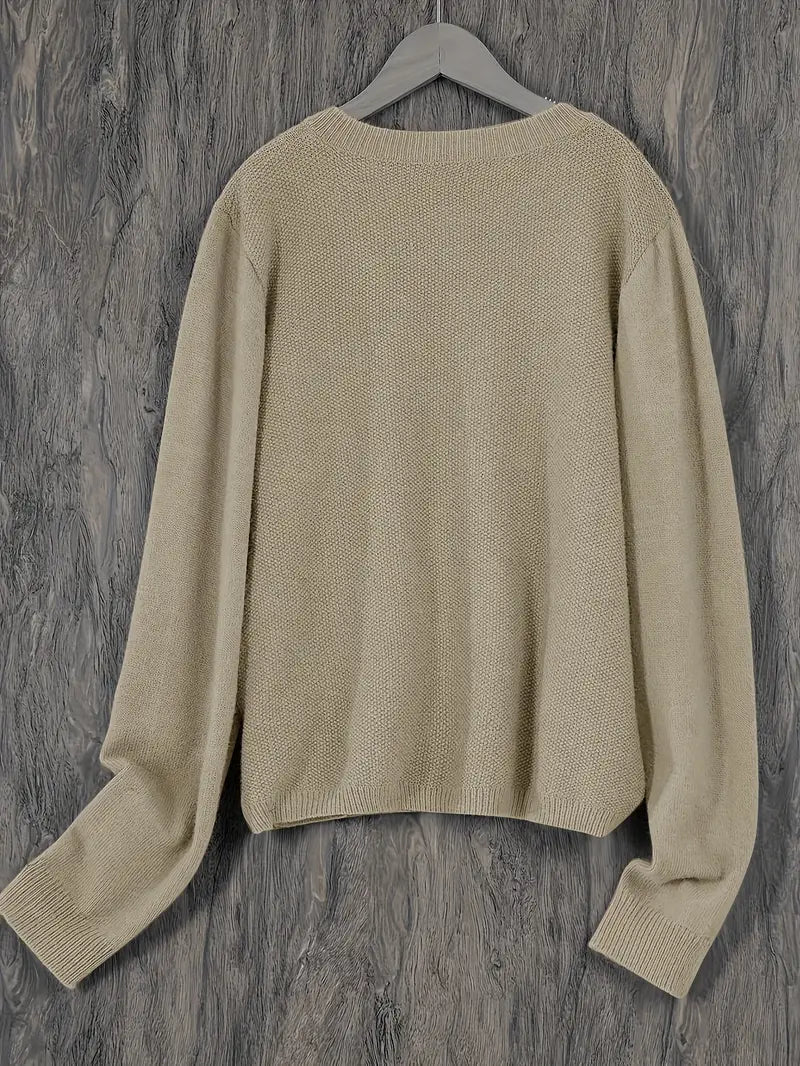 Women’s Button Front Cardigan - Long Sleeve Casual Knit Sweater
