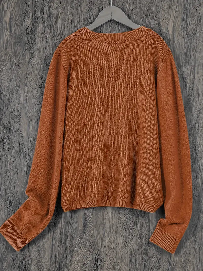 Women’s Button Front Cardigan - Long Sleeve Casual Knit Sweater