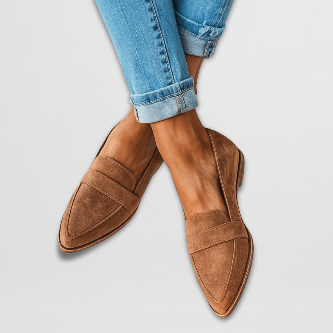 Women's Spring Pointed-Toe Suede Loafers