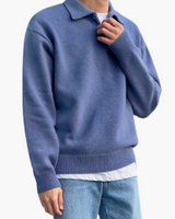 Men’s Renzo Polo Sweater – Relaxed Minimalist Knit
