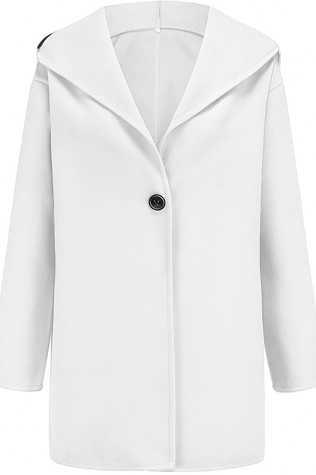 Women’s Minimalist Hooded Coat - Single-Breasted Winter Outerwear