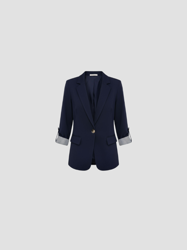 Women’s Liora Tailored Blazer - Modern Rolled-Sleeve Jacket