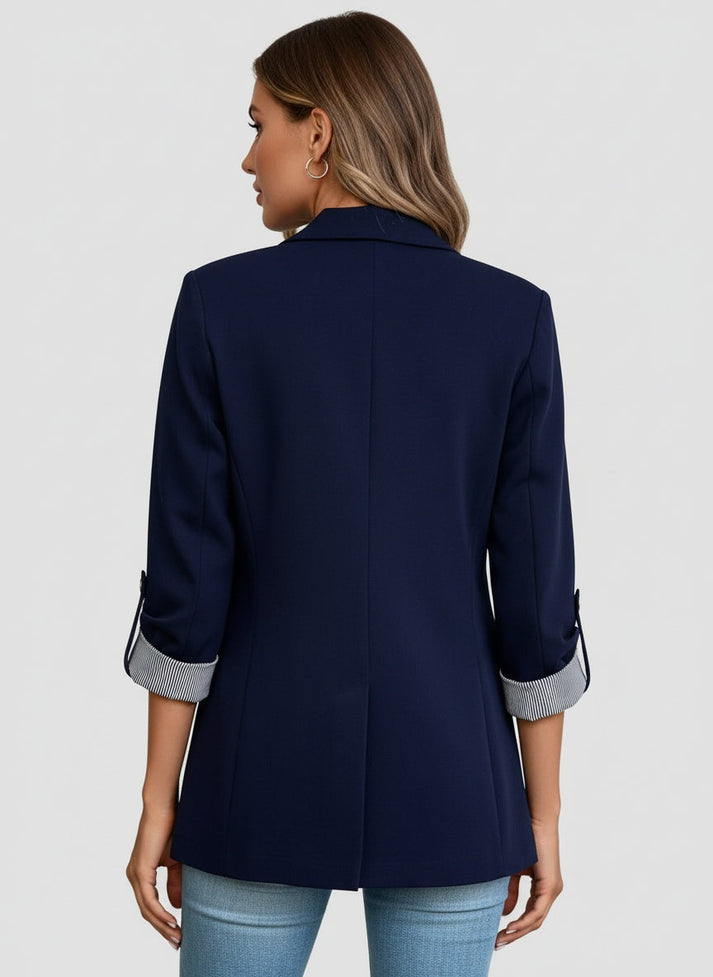 Women’s Liora Tailored Blazer - Modern Rolled-Sleeve Jacket