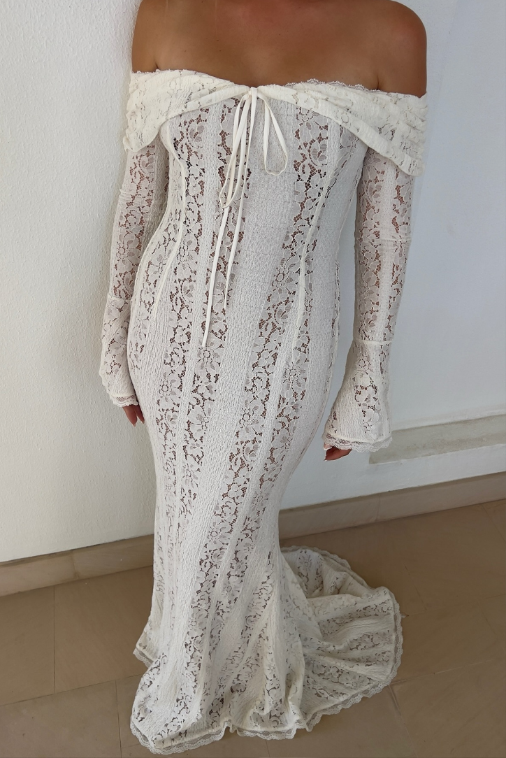 Emelia | Lace Off-Shoulder Maxi Dress