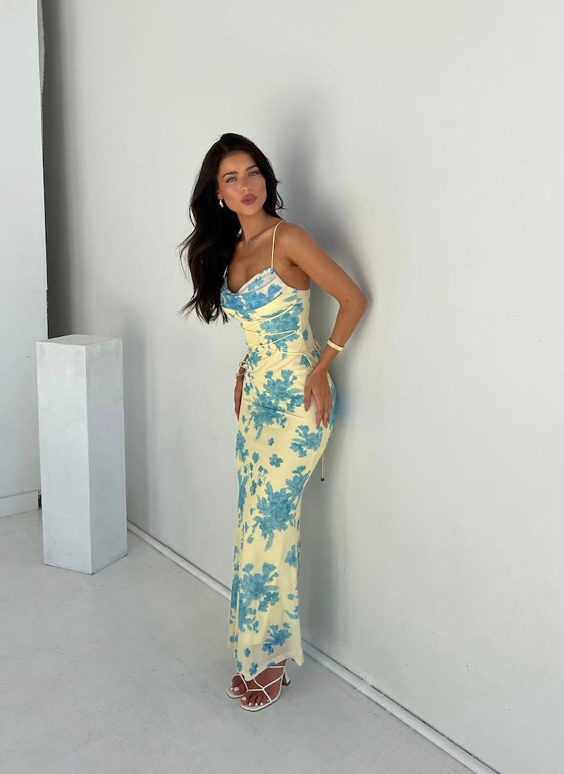 Sheila - Sleeveless Floral Maxi Dress