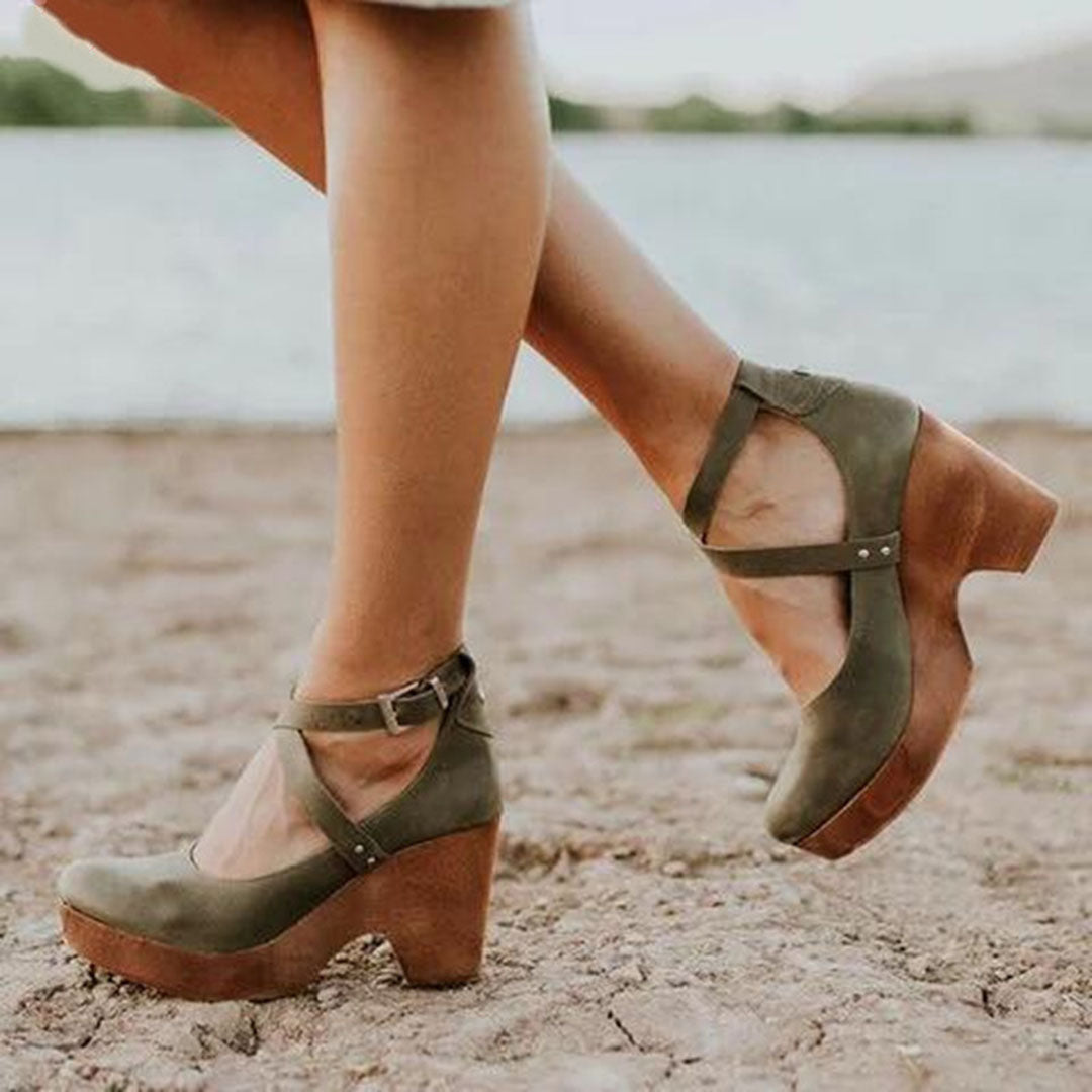 Women's Elegant Closed-Toe Wedge Heels