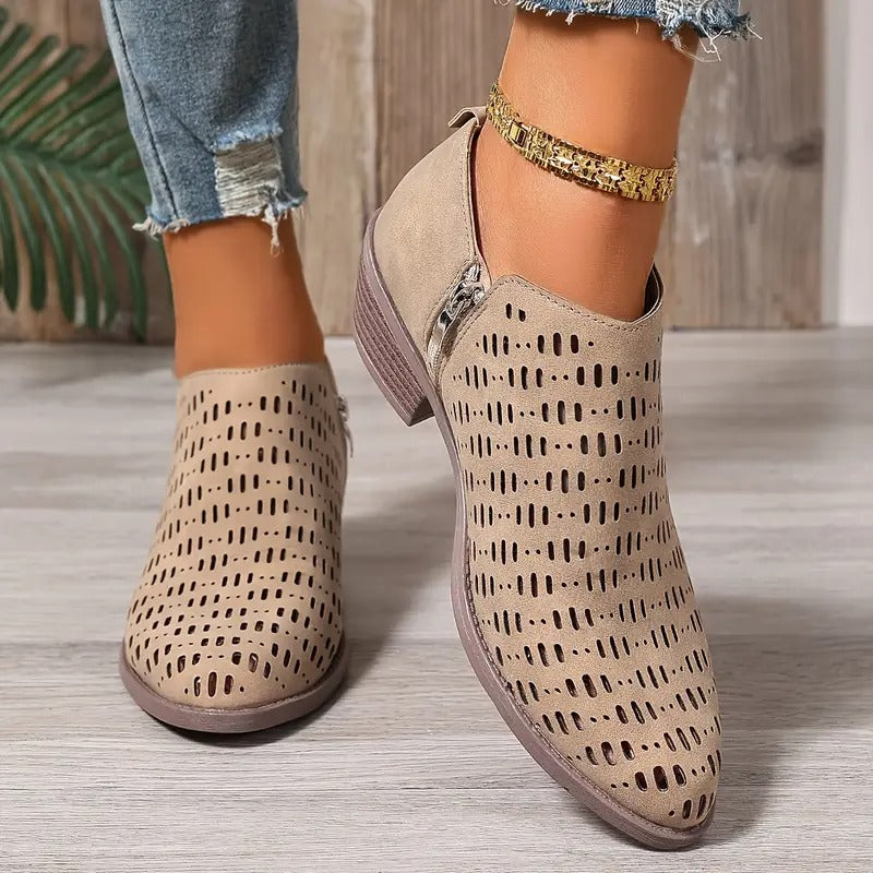 Women's Spring Casual Cutout Ankle Boots