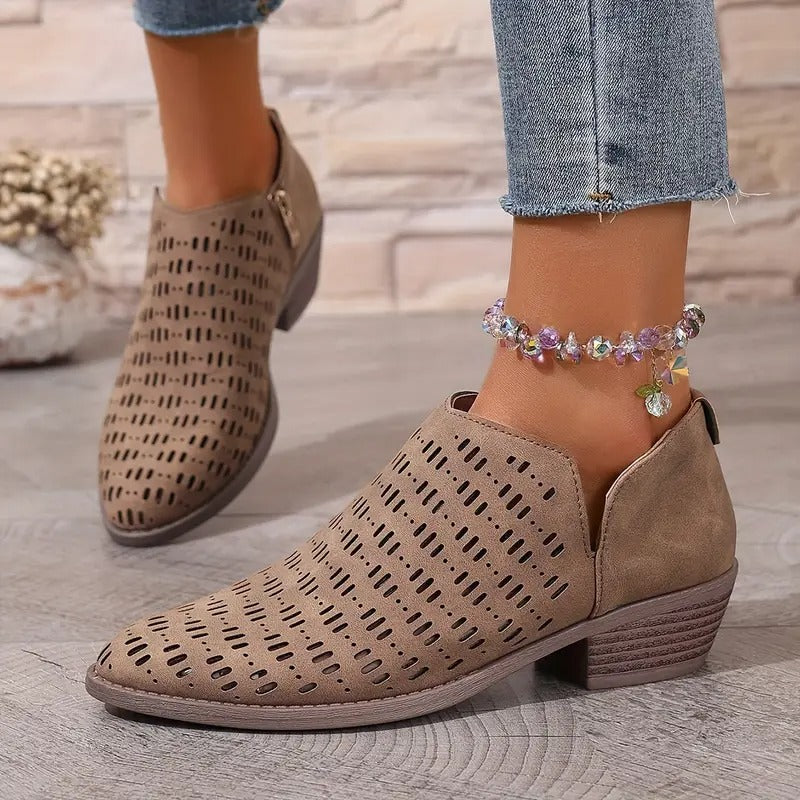 Women's Spring Casual Cutout Ankle Boots