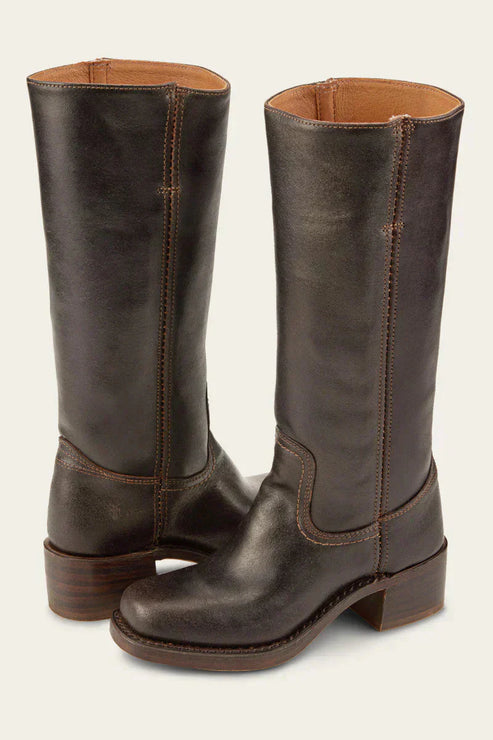 Women’s Knee-High Boots - Classic Block Heel Tall Riding Style