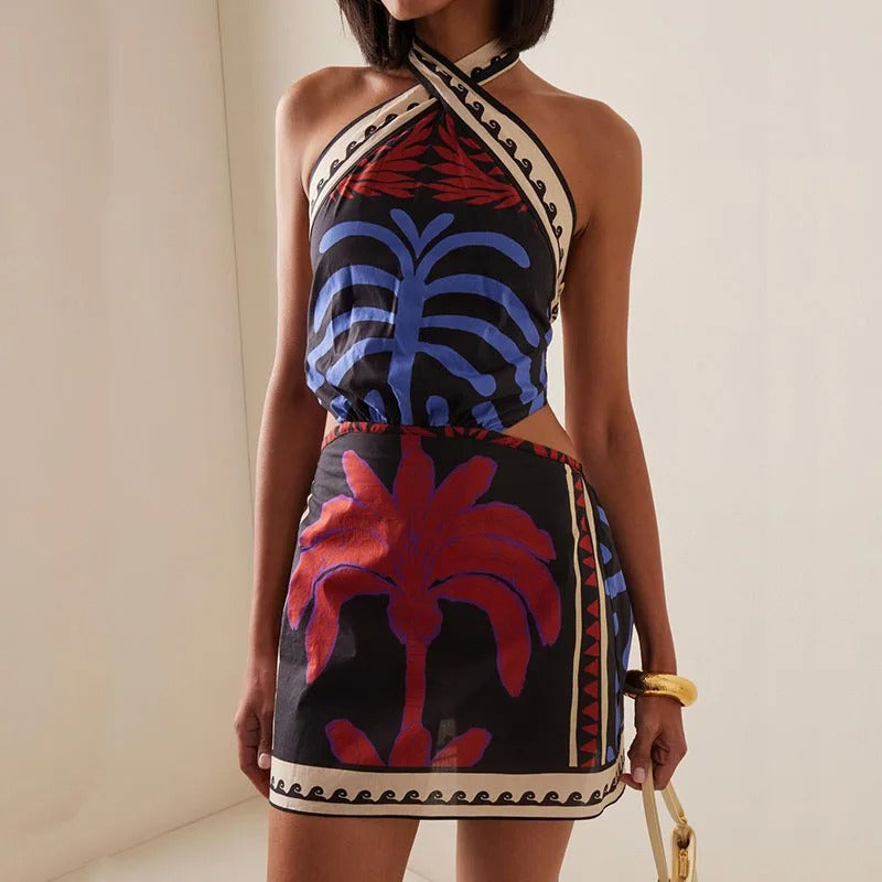 Isla Mirage Halterneck Mini Dress