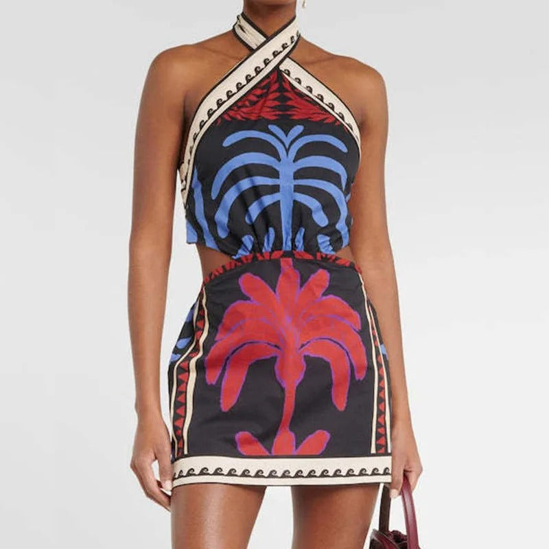 Isla Mirage Halterneck Mini Dress