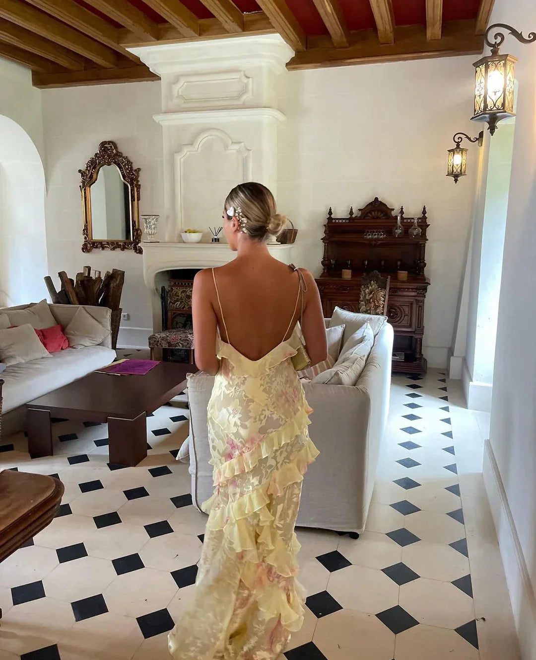 Julie - Ethereal Flow Ruffle Maxi Dress