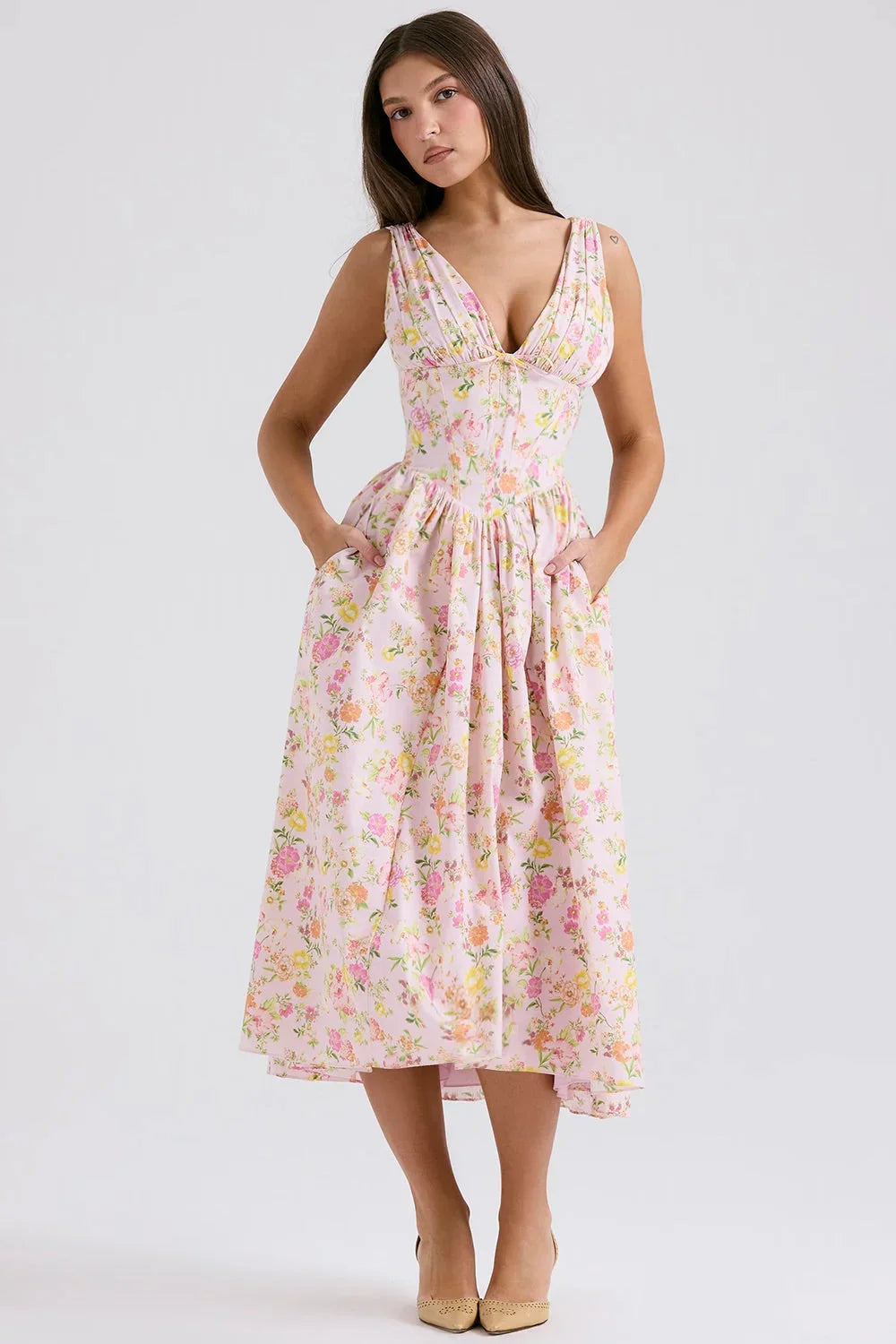 Lyra Garden Bloom Midi Dress
