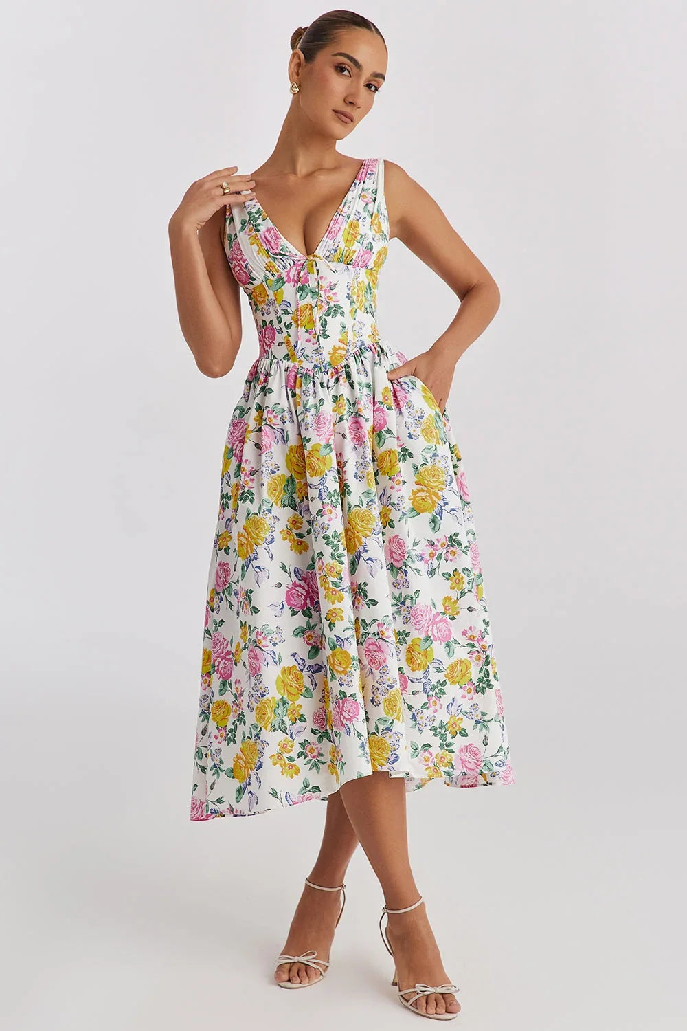 Lyra Garden Bloom Midi Dress
