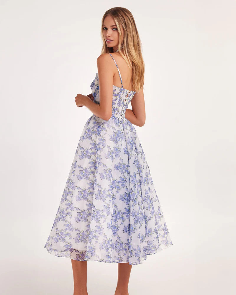 Melissa - Spaghetti Straps Midi Dress