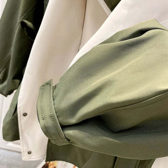 Women’s Lightweight Hooded Windbreaker - Oversized Drawstring Jacket
