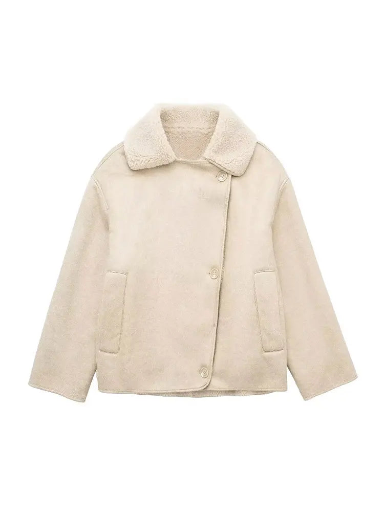 Women’s Vintage Oversized Shearling Jacket