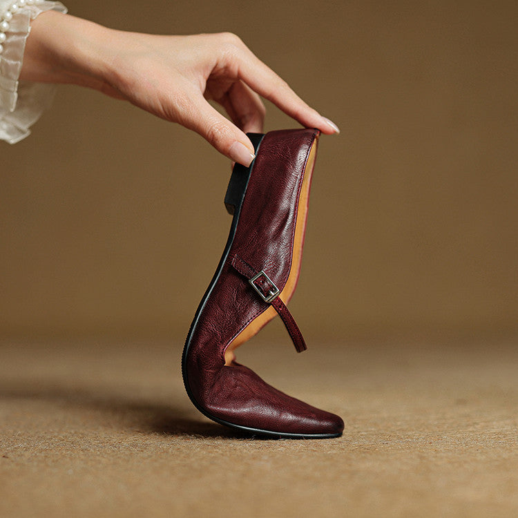 Women's Genuine Leather Slip-On Mules