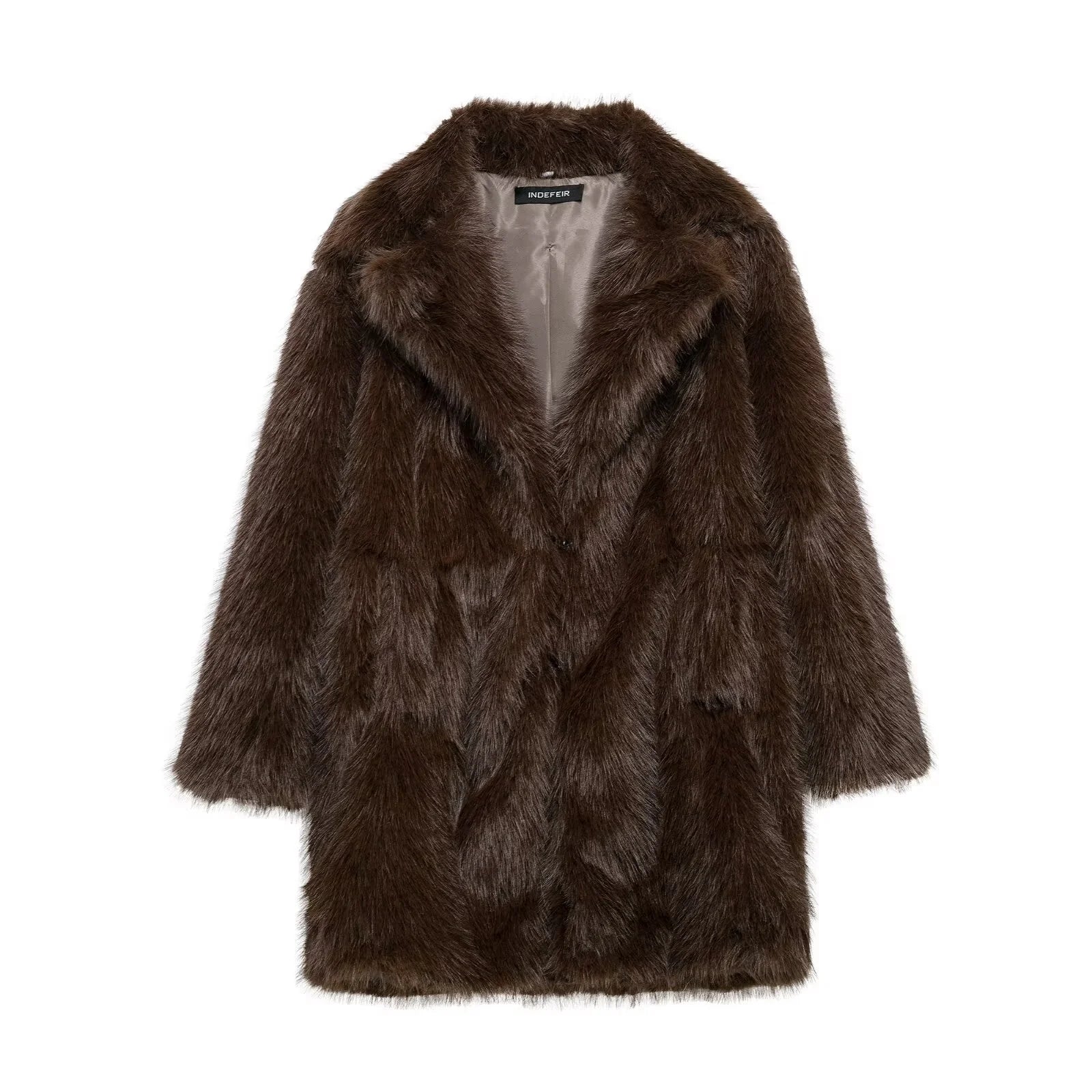 Women’s Longline Faux-Fur Coat