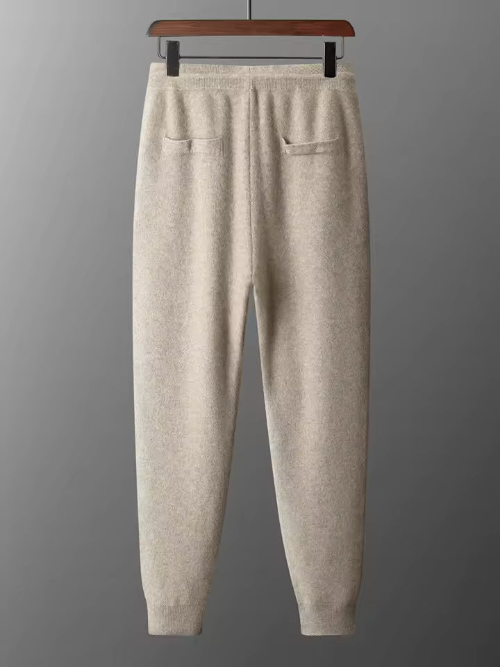 Men’s Knitted Lounge Set - Zip-Up Cardigan and Drawstring Trouser Set