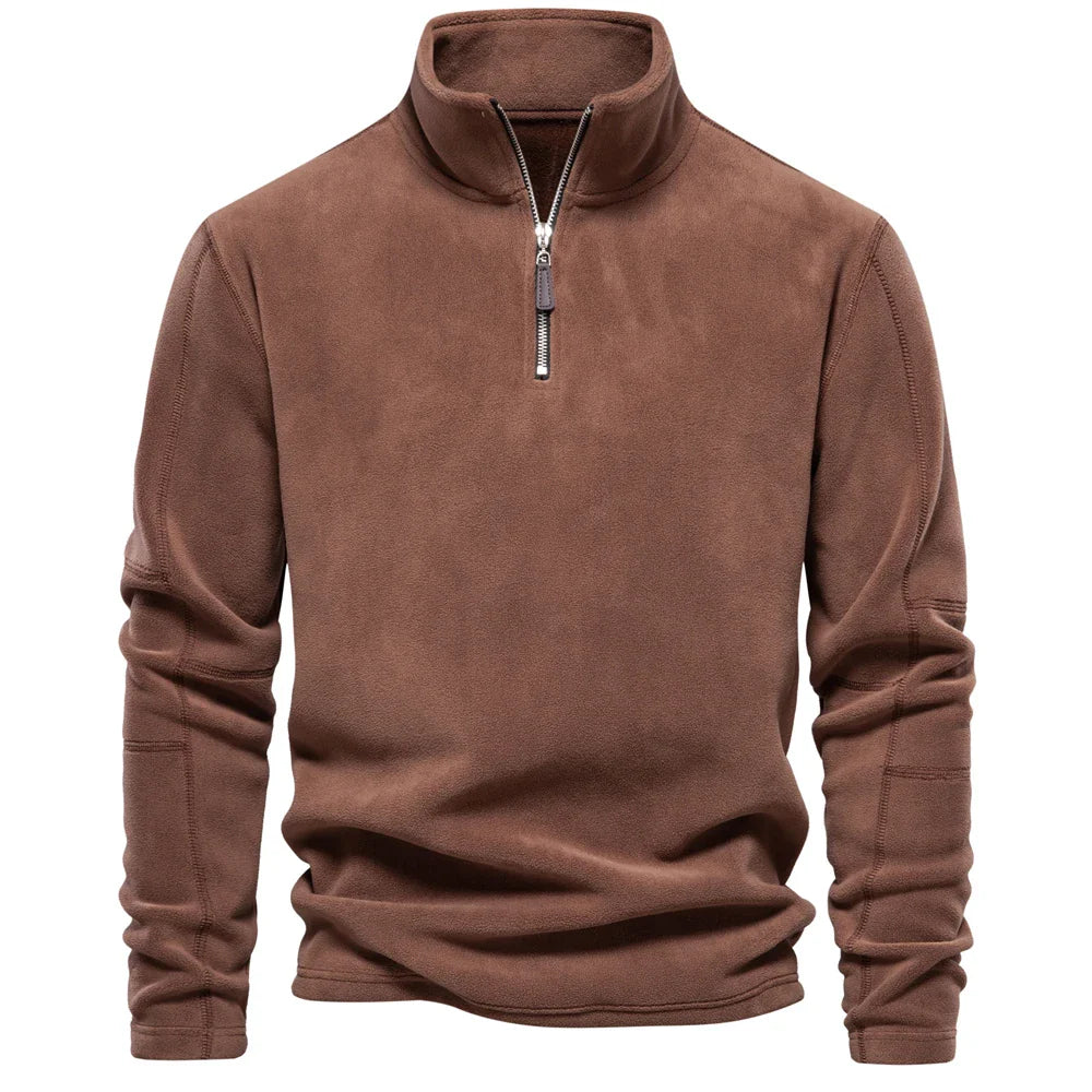 Men’s Fleece Half-Zip Pullover – Soft Warm Casual Sweater