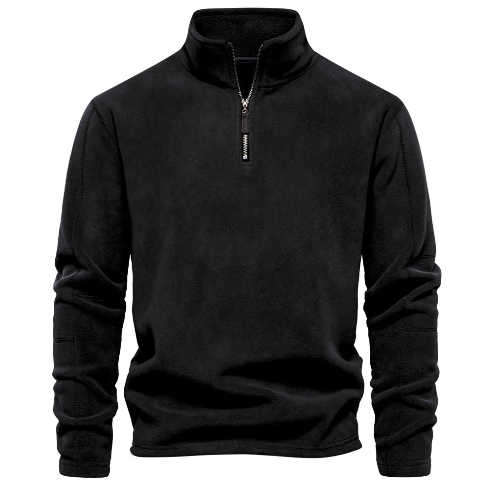 Men’s Fleece Half-Zip Pullover – Soft Warm Casual Sweater