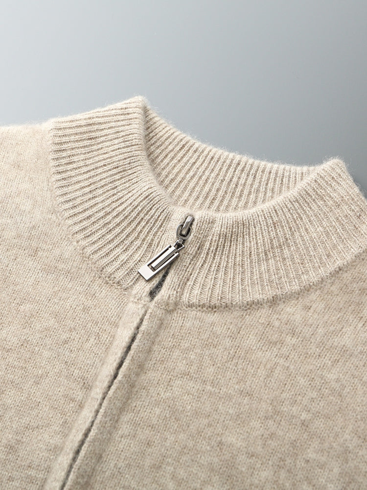 Men’s Knitted Lounge Set - Zip-Up Cardigan and Drawstring Trouser Set