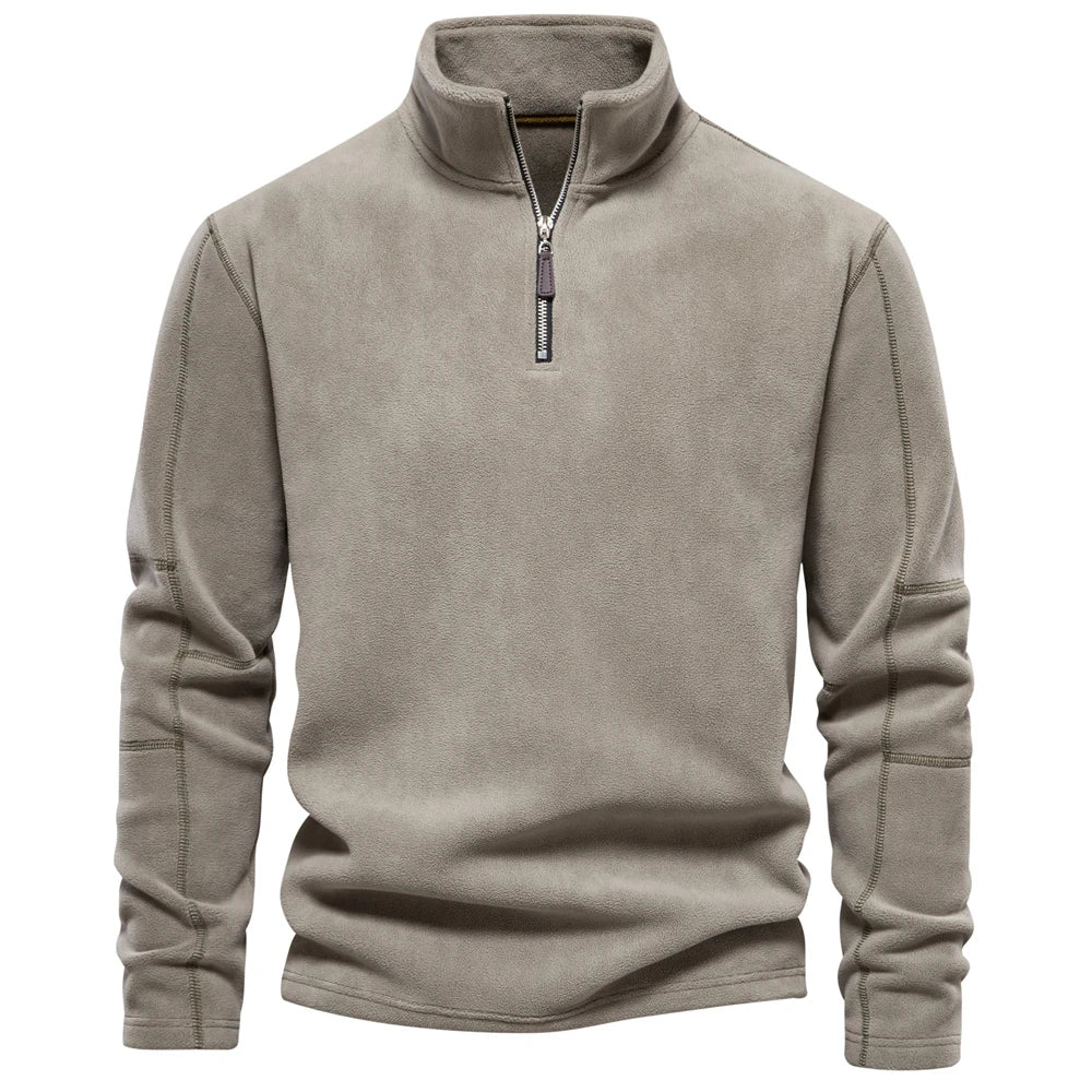 Men’s Fleece Half-Zip Pullover – Soft Warm Casual Sweater