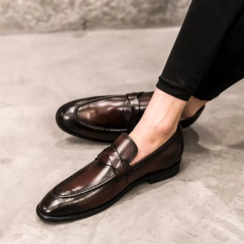 Men’s Classic Loafers - Sleek Slip-On Dress Shoes