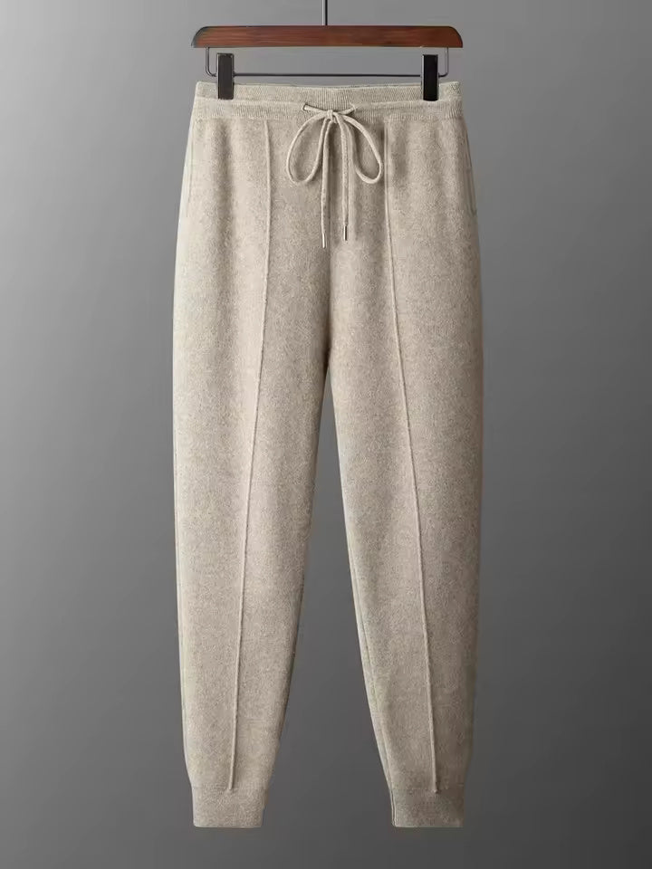 Men’s Knitted Lounge Set - Zip-Up Cardigan and Drawstring Trouser Set