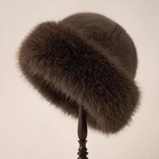 Women’s Winter Hat - Fluffy Bucket Style