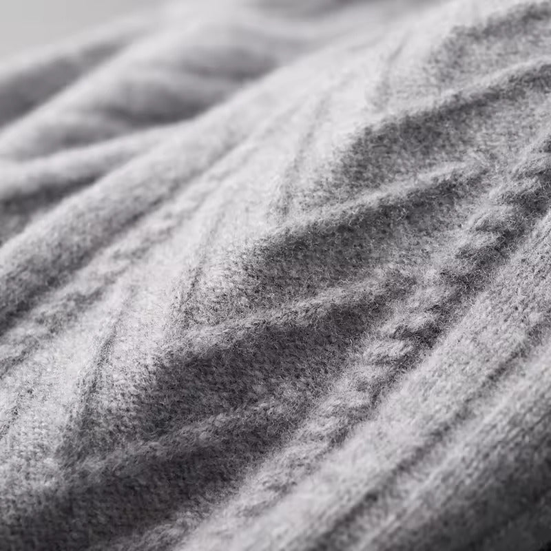 Men’s Ribbed Zip Cardigan - Textured Crew-Neck Sweater