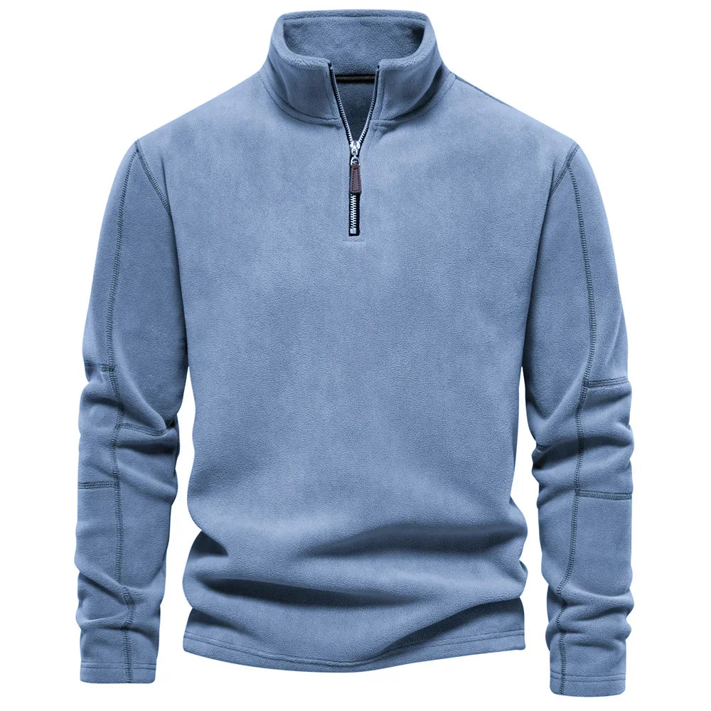 Men’s Fleece Half-Zip Pullover – Soft Warm Casual Sweater
