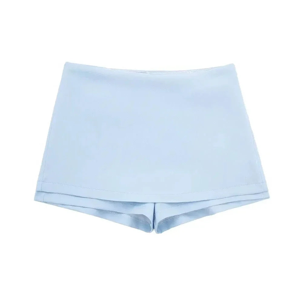 Lexie - V Neck Zip Front Top & Skort Set