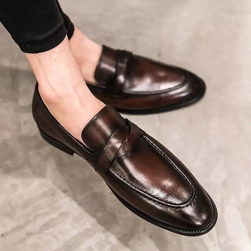 Men’s Classic Loafers - Sleek Slip-On Dress Shoes