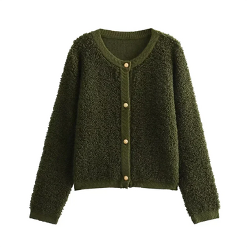 Women’s Button-Up Textured Cardigan | Casual Knitwear
