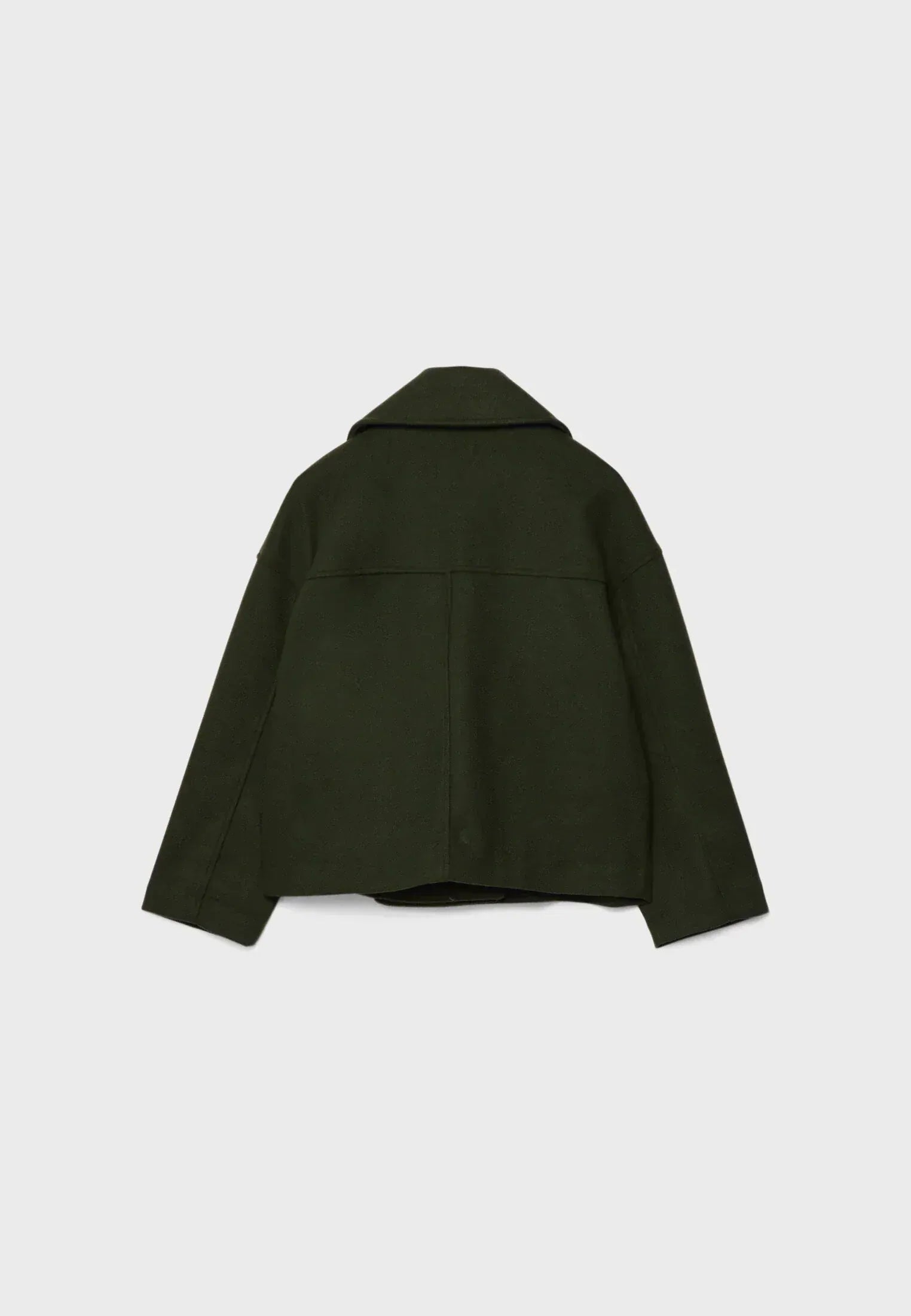 Women’s Cropped Double-Breasted Coat - Boxy Short Jacket
